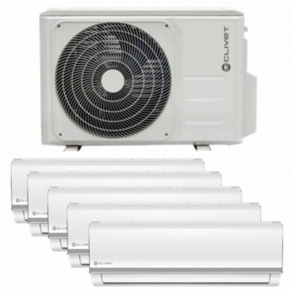 Aer conditionat multisplit clivet nativ ue 42000 btu, 4 x ui 9000 btu, 1 x 18000 btu, mu2-y 125m + 4 x iz2-xy27m + 1 x iz2-xy53m